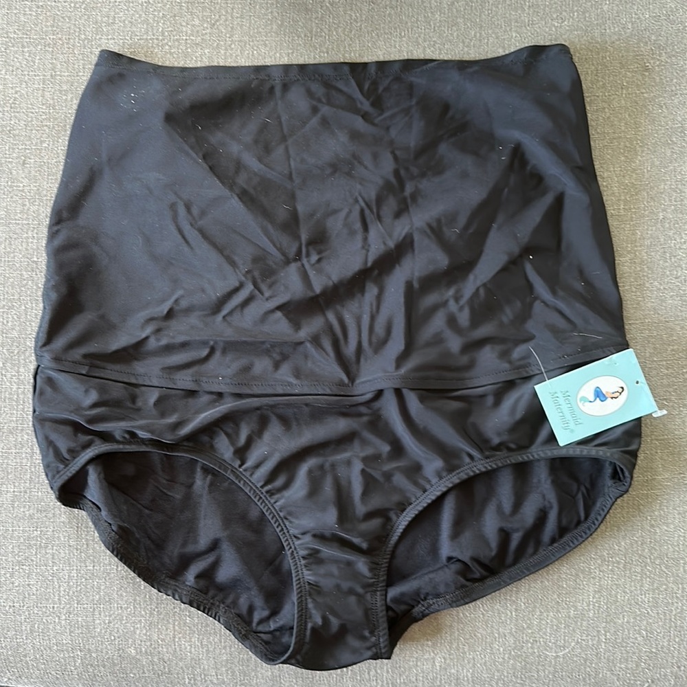 Mermaid Maternity black bathing suit bottoms